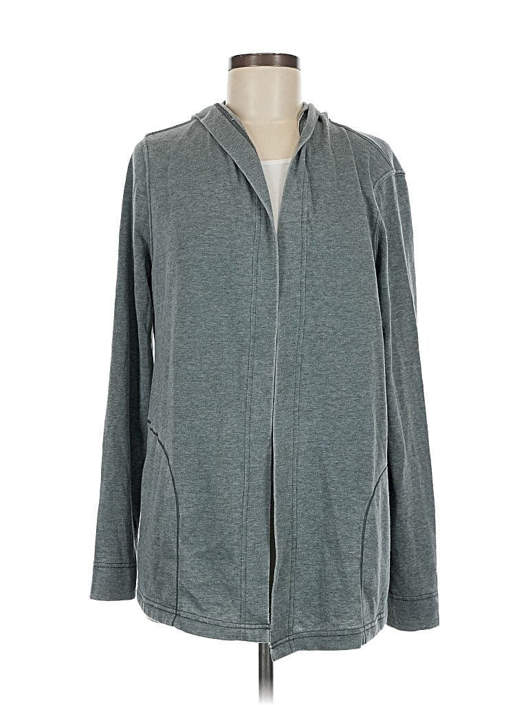 Pre-owned Splendid Zip Up Hoodie In Gray