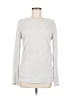 Coverstitched Metallic Silver Pullover Sweater Size M - photo 1