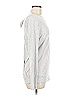 Coverstitched Metallic Silver Pullover Sweater Size M - photo 4