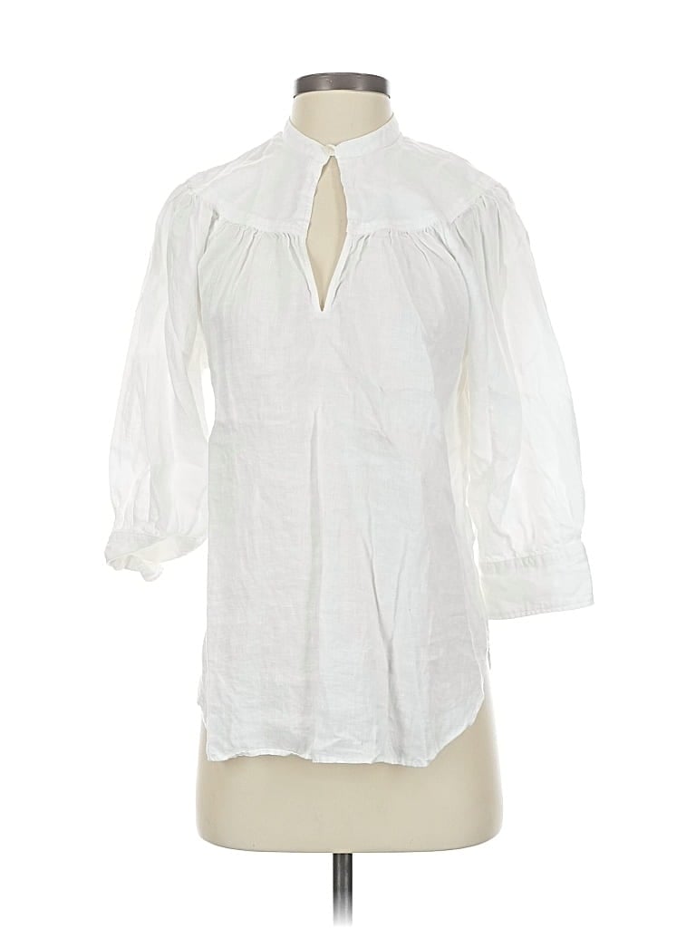 Pre-owned Polo By Ralph Lauren 3/4 Sleeve Blouse In White