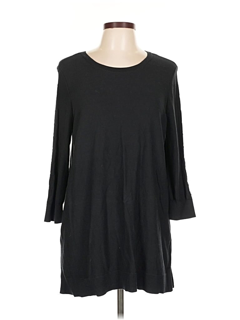 Pre-owned Lands' End Pullover Sweater In Black