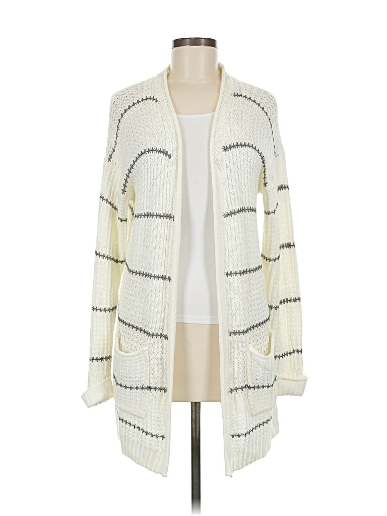 Pre-owned Pinque Cardigan Sweater In White