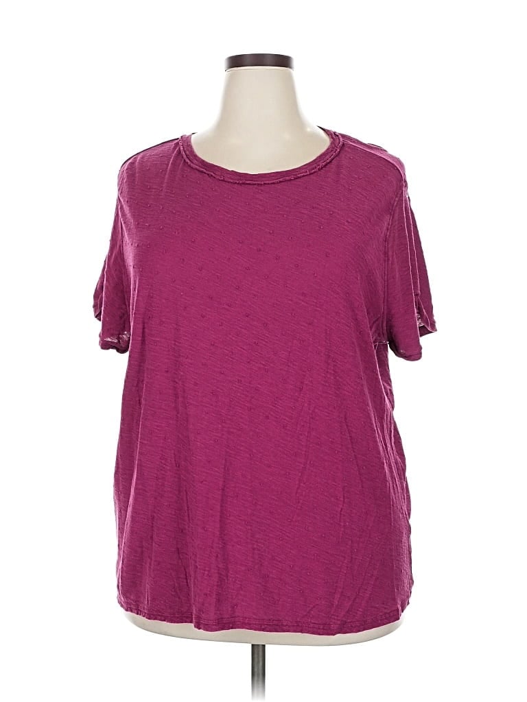 Pre-owned Caslon Short Sleeve T-shirt In Purple