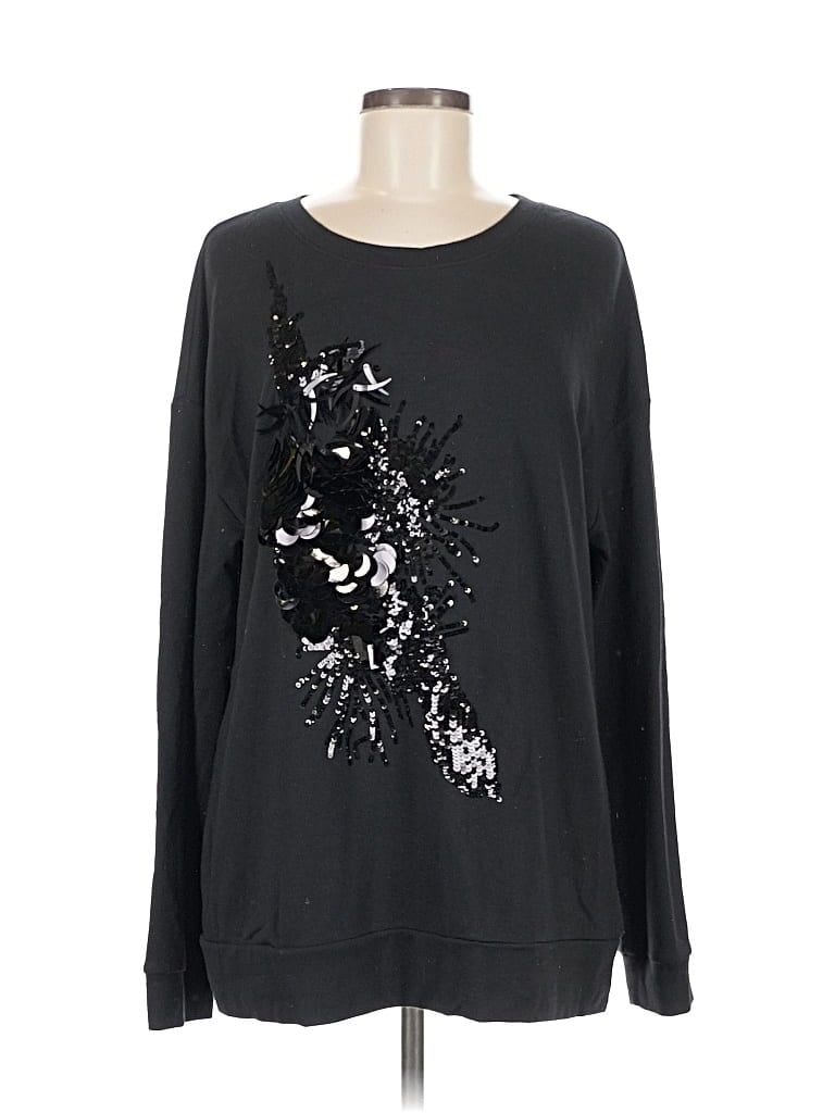 Pre-owned Simply Vera Vera Wang Sweatshirt In Black