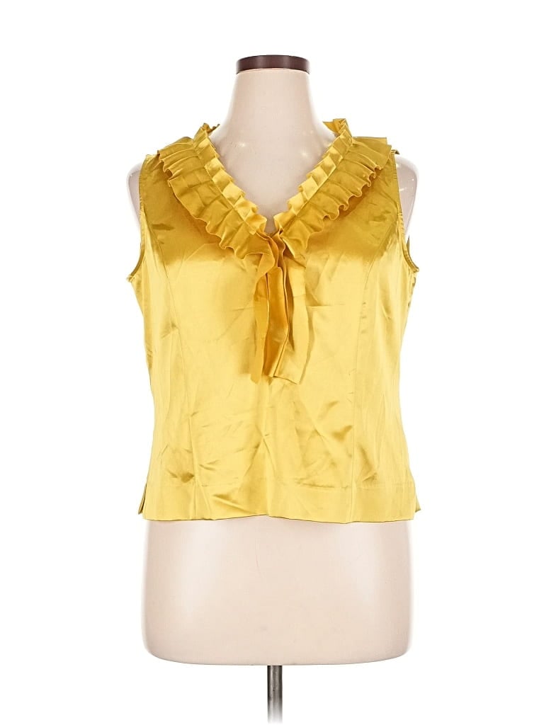 Pre-owned Nine West Sleeveless Blouse In Yellow