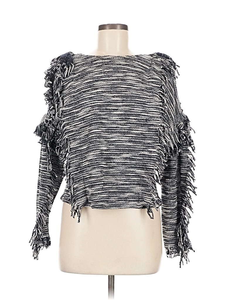 Pre-owned Misa Cardigan Sweater In Gray