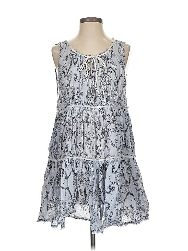 Pre-owned Intimately By Free People Sleeveless Top Silver Tie Neck Tops