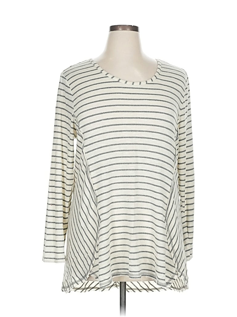 Pre-owned Style & Co 3/4 Sleeve T-shirt In White