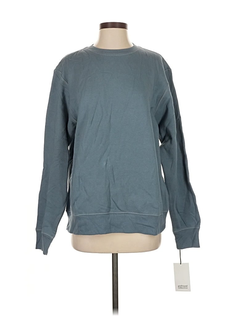 Pre-owned Girlfriend Collective Sweatshirt In Blue
