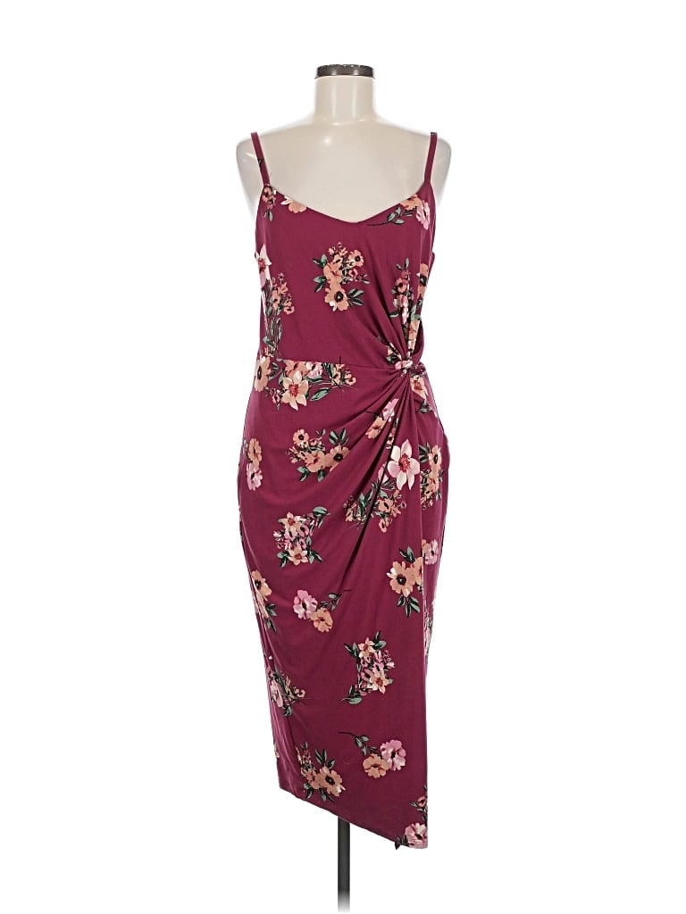 Pre-owned Nine Britton Cocktail Dress In Burgundy