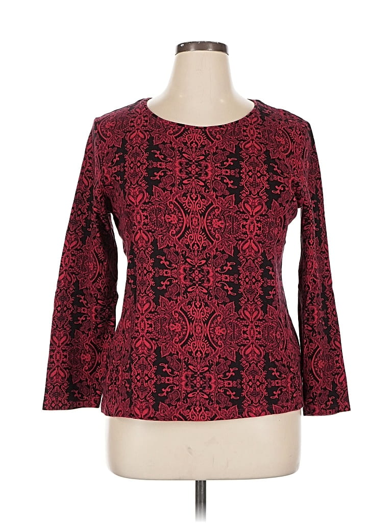 Pre-owned Charter Club 3/4 Sleeve T-shirt In Red