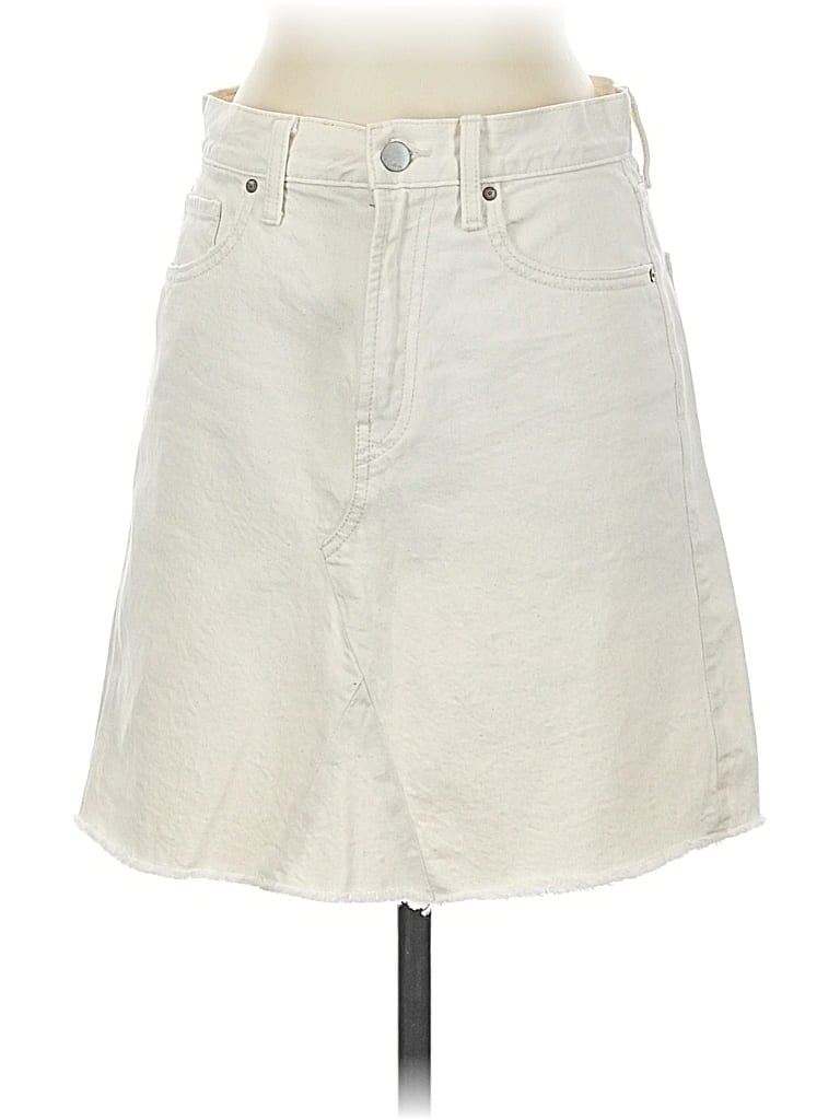 Pre-owned Gap Denim Skirt In White