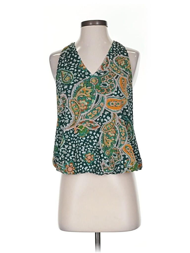 Les Serein Sleeveless Blouse In Green