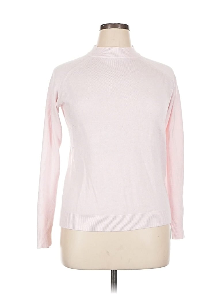 Pre-owned Karen Scott Turtleneck Sweater In Pink