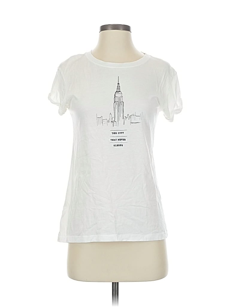Pre-owned Mng Short Sleeve T-shirt In White