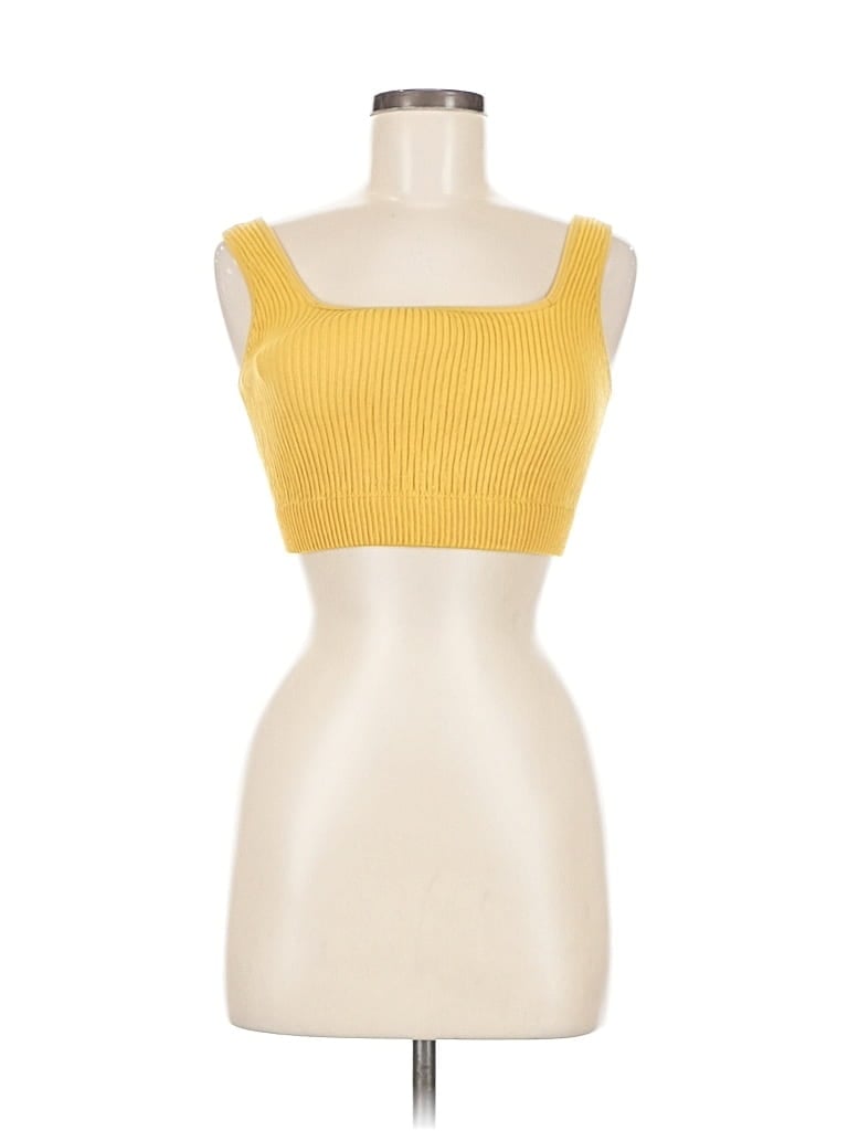 Pre-owned Maurices Tube Top Yellow Square Neckline Tops