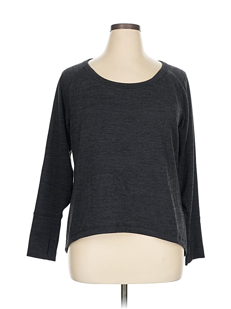 Pre-owned Athleta Cardigan Sweater In Gray