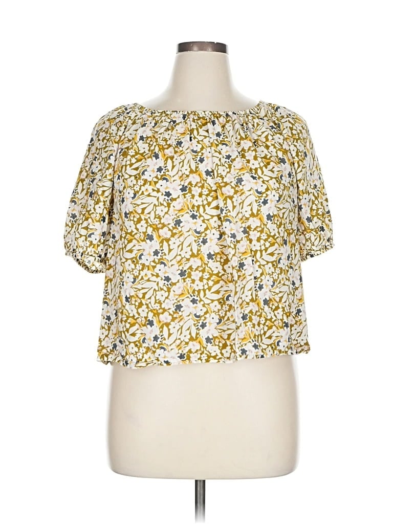 Pre-owned Sonoma Goods For Life Short Sleeve T-shirt In Yellow