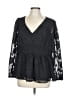 Torrid 100% Polyester Black Long Sleeve Blouse Size Lg Plus (0) - photo 1