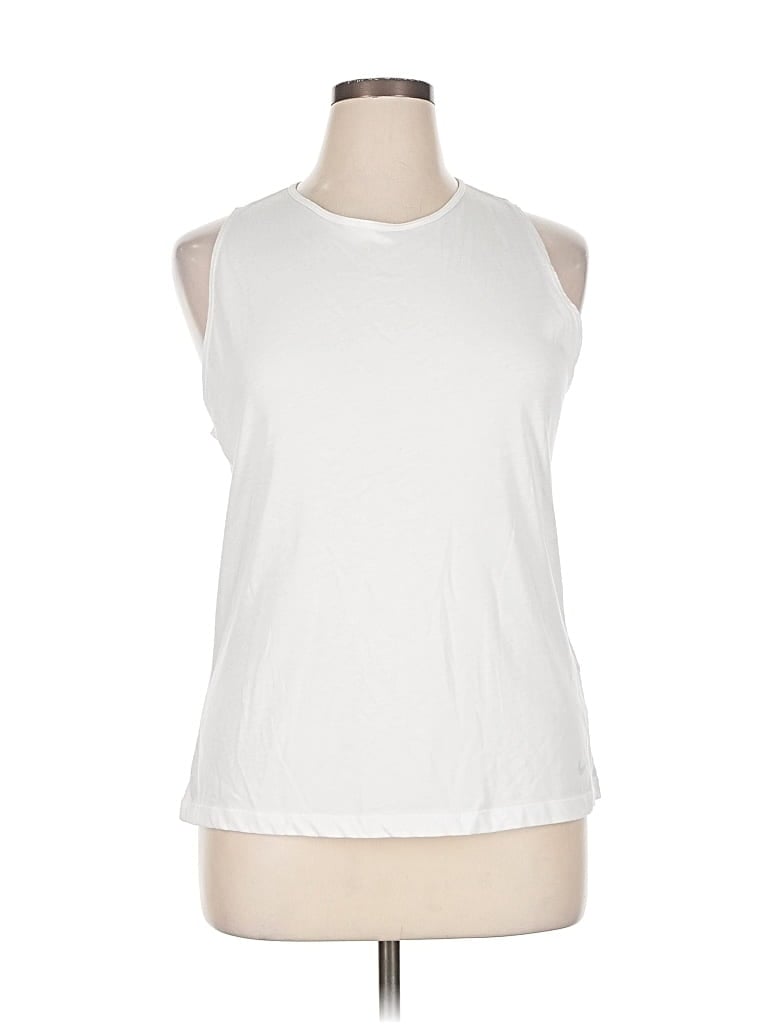 Pre-owned Nike Sleeveless T-shirt In White