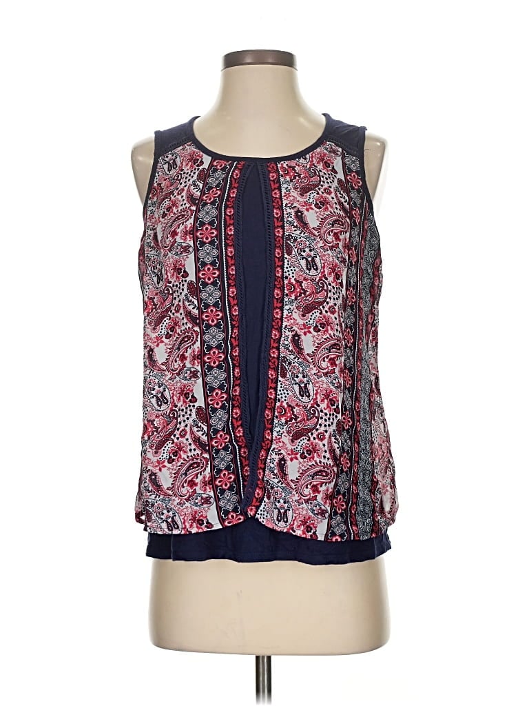 Pre-owned Westport Sleeveless Blouse In Blue