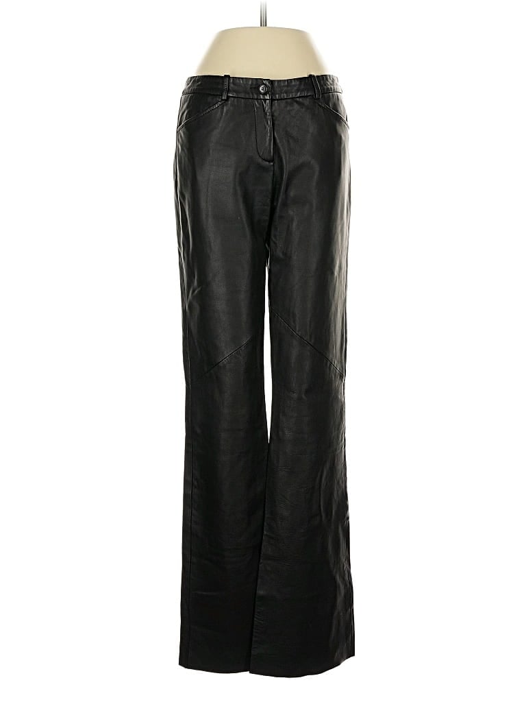 Pre-owned Bcbgmaxazria Leather Pants In Black