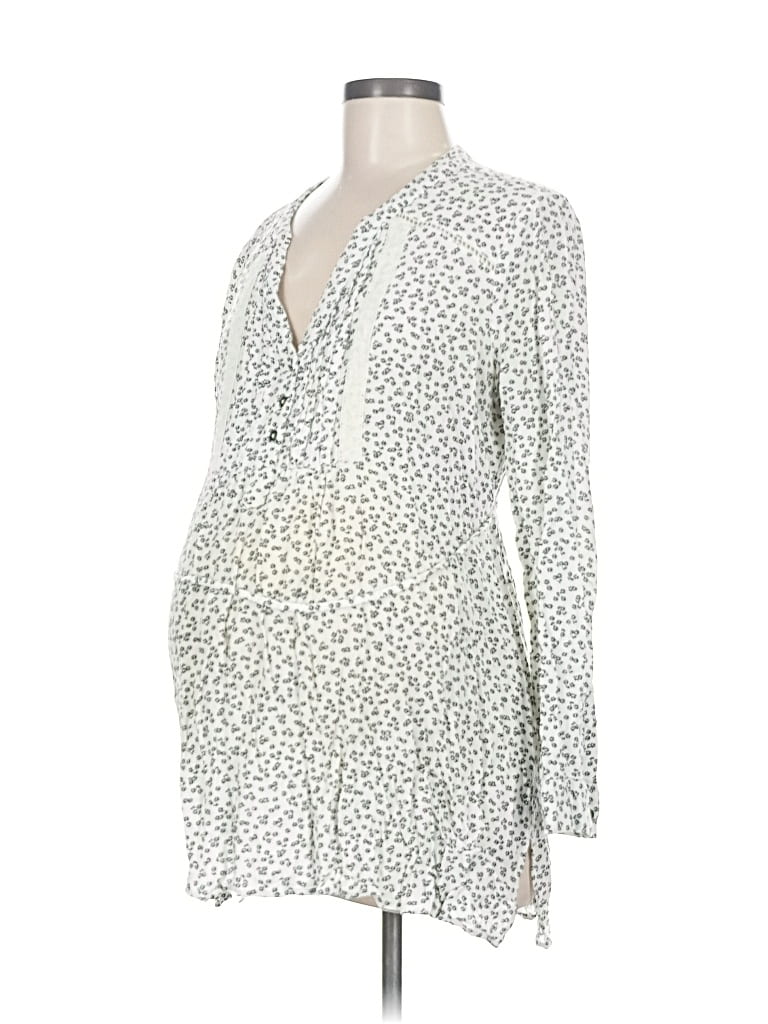 Pre-owned Motherhood Long Sleeve Blouse In White