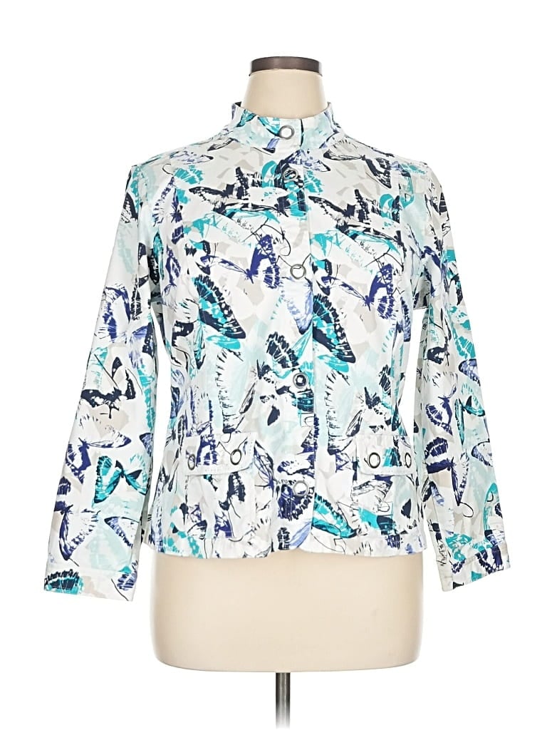 Pre-owned Christopher & Banks Jacket In White