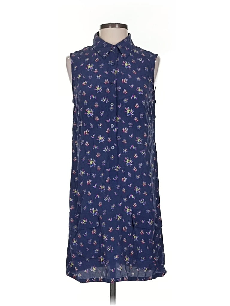 Pre-owned Equipment Casual Dress In Blue