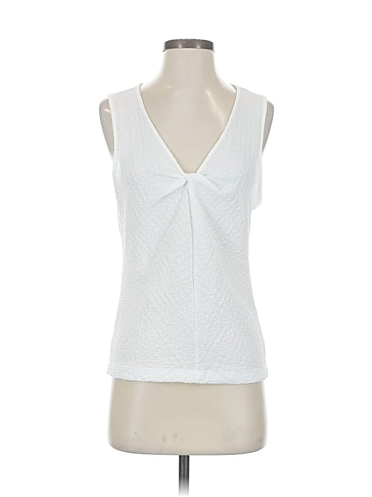 Pre-owned Dkny Sleeveless Blouse In White