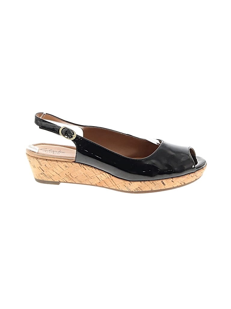 Pre-owned Clarks Wedges In Black