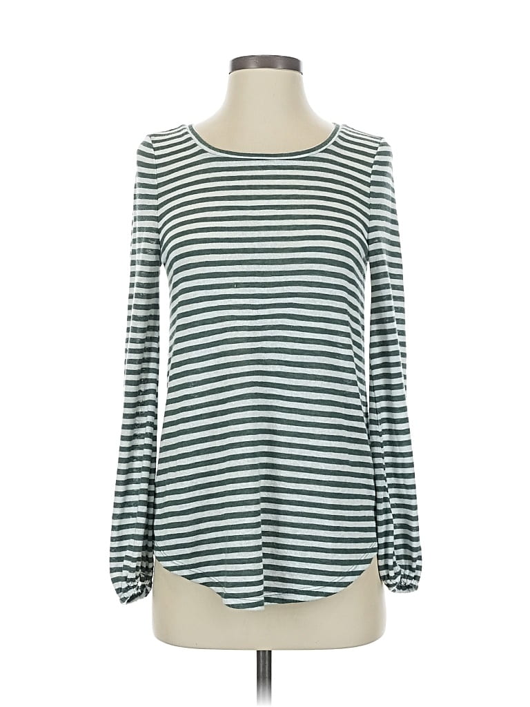 Pre-owned Ann Taylor Loft Long Sleeve T-shirt In Blue