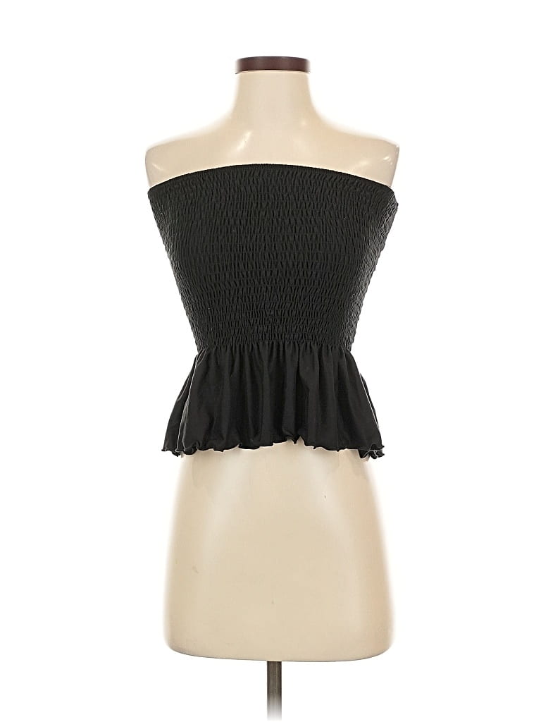 Pre-owned Marci Tube Top Black Strapless Neckline Tops