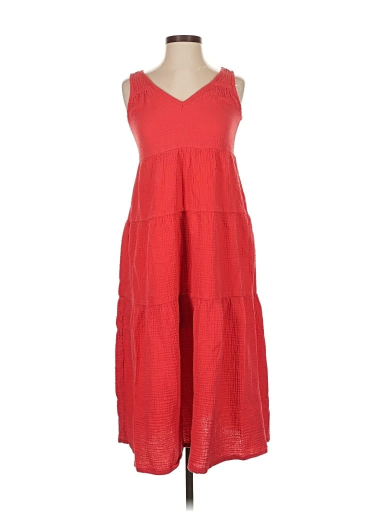 Pre-owned Marine Layer Casual Dress In Red