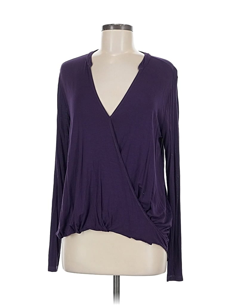 Pre-owned Michael Stars Long Sleeve T-shirt In Purple