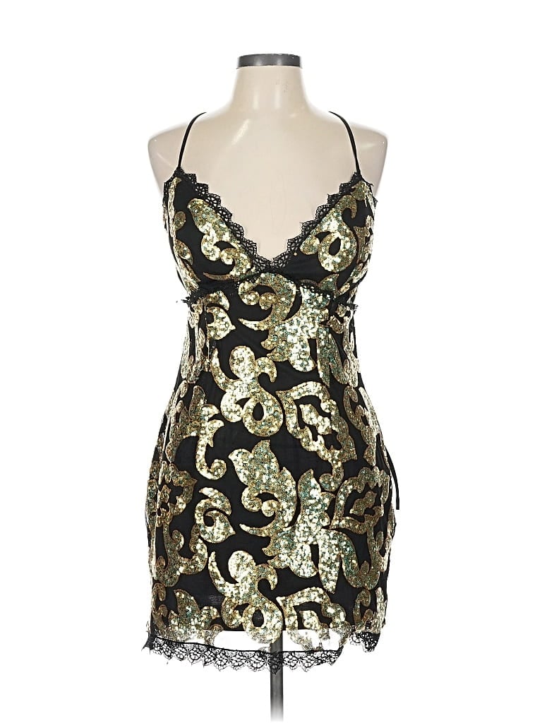 Pre-owned Ark & Co. Cocktail Dress In Gold