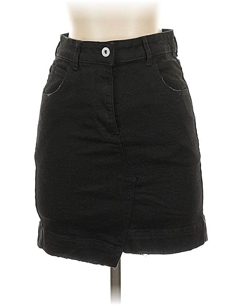 Pre-owned Collusion Denim Skirt In Black
