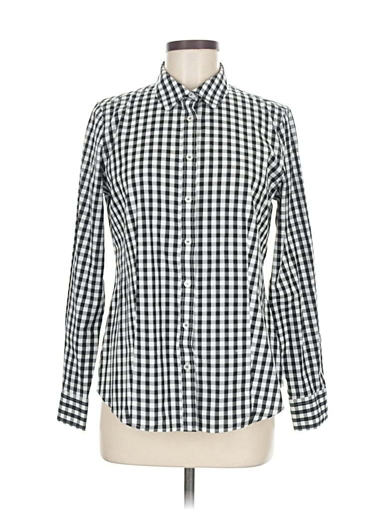 Pre-owned Talbots Long Sleeve Button Down Shirt In Black