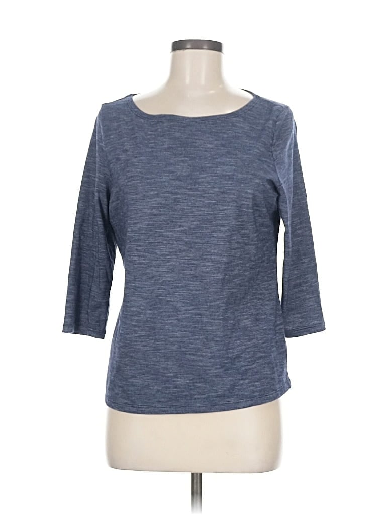 Pre-owned Talbots Outlet 3/4 Sleeve Top Gray Boatneck Tops