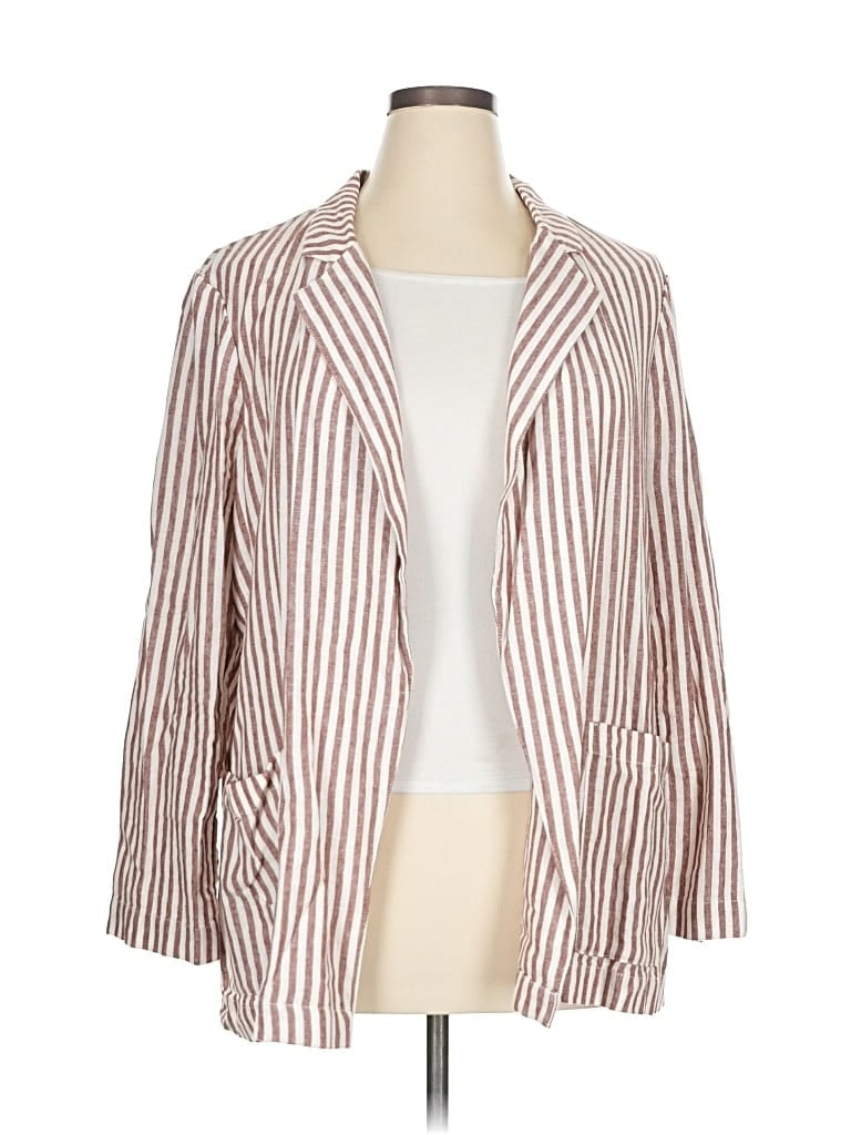 Pre-owned Caslon Blazer Jacket In White