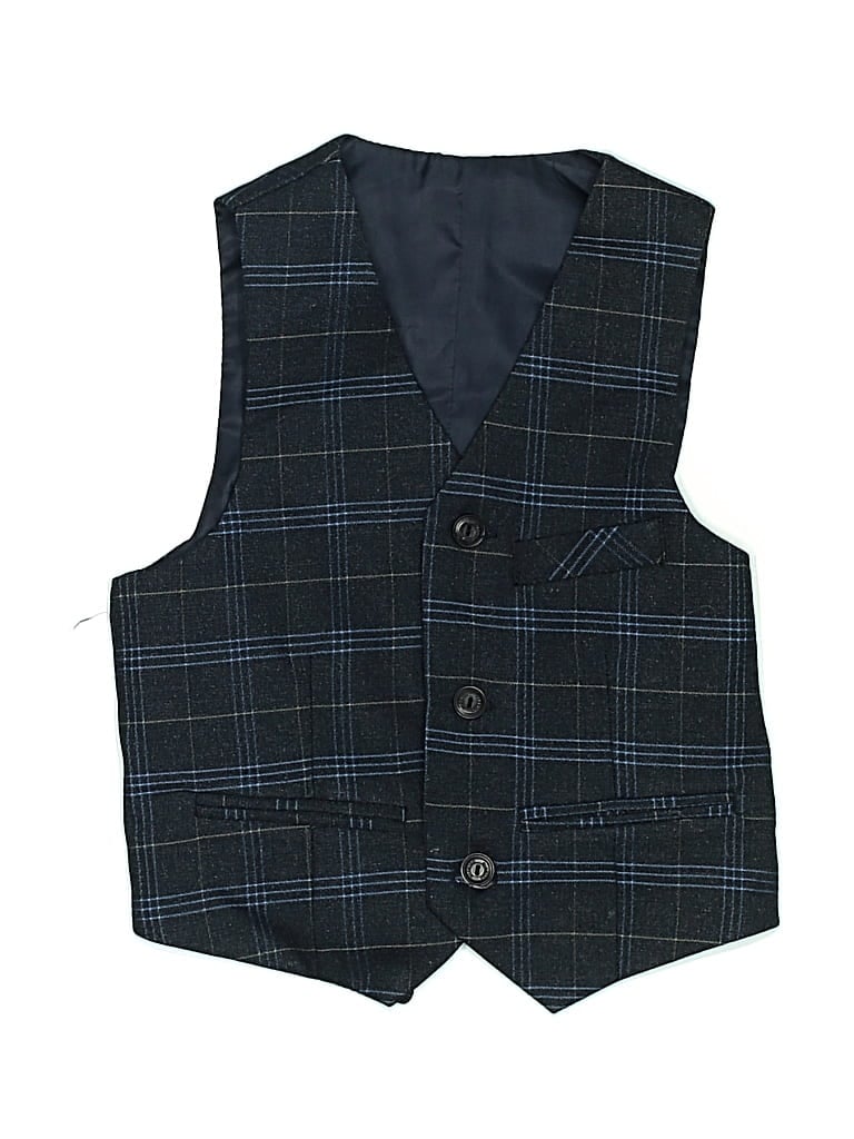 Pre-owned Unbranded Kids' Tuxedo Vest In Blue