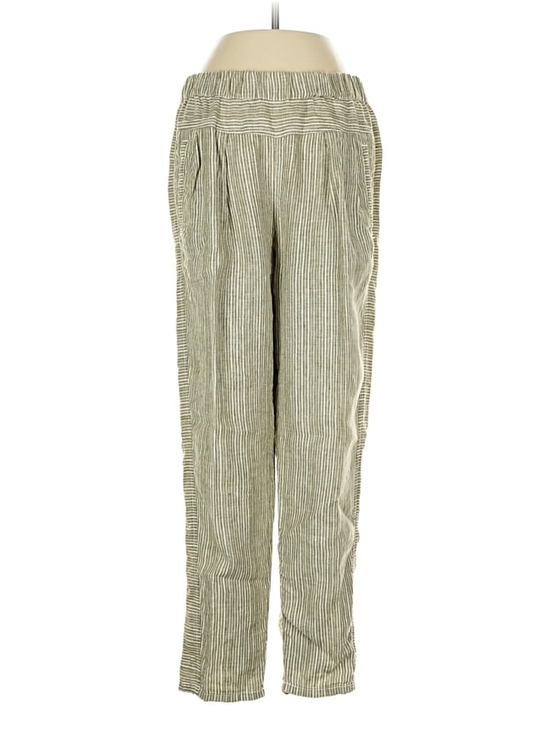 Pre-owned Anthropologie Linen Pants In Green