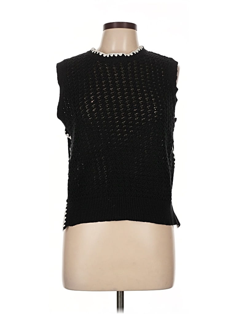 Pre-owned Assorted Brands Sweater Vest In Black