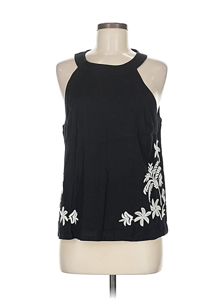 Pre-owned Ann Taylor Sleeveless Blouse In Black