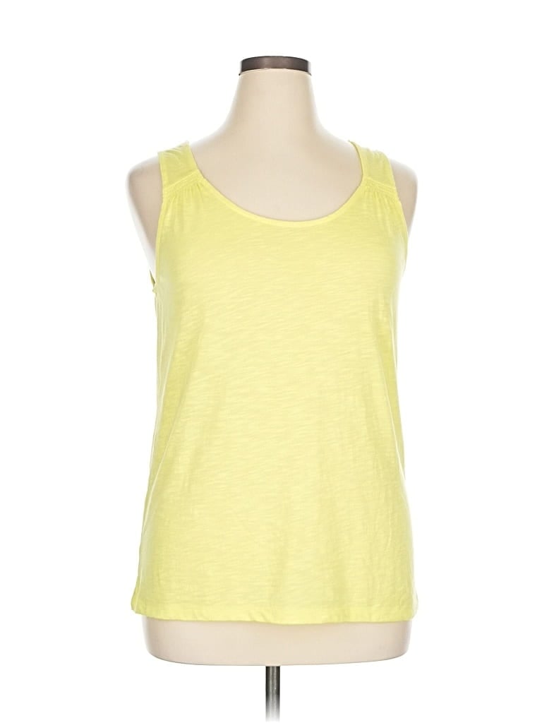 Pre-owned Ann Taylor Loft Outlet Tank Top Yellow Halter Neckline Tops