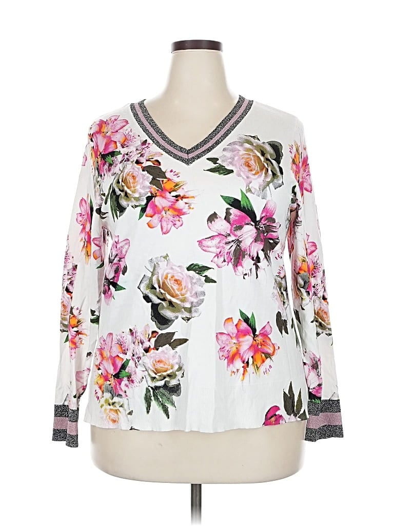 Pre-owned Inc International Concepts Pullover Sweater In White