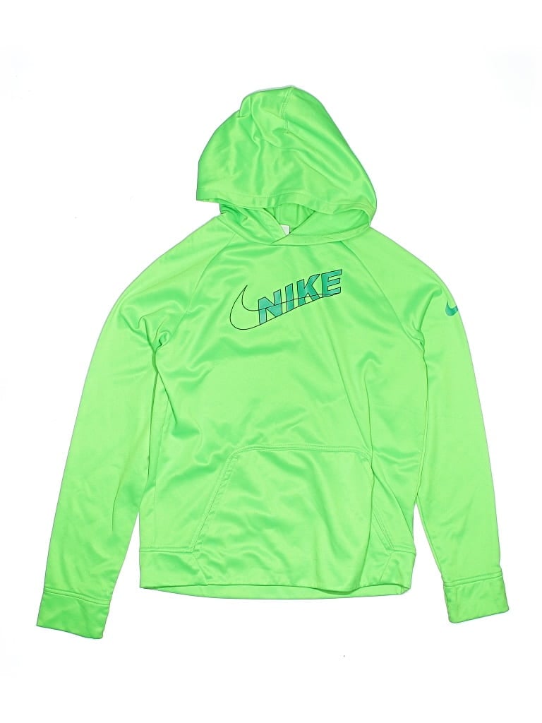 Pre-owned Nike Kids' Pullover Hoodie In Green