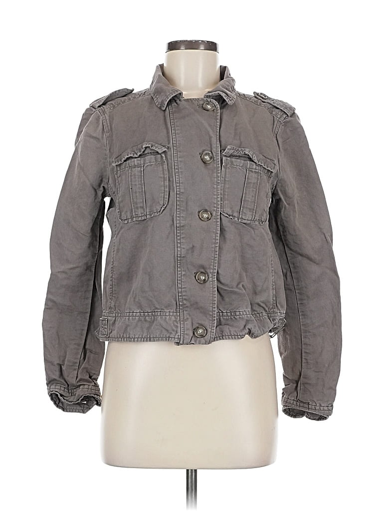 Pre-owned Ann Taylor Loft Jacket In Gray