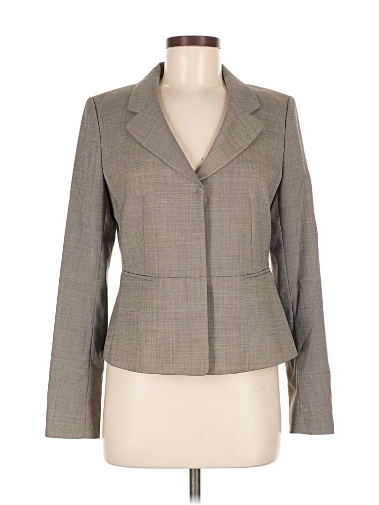 Pre-owned Ann Taylor Blazer Jacket In Gray