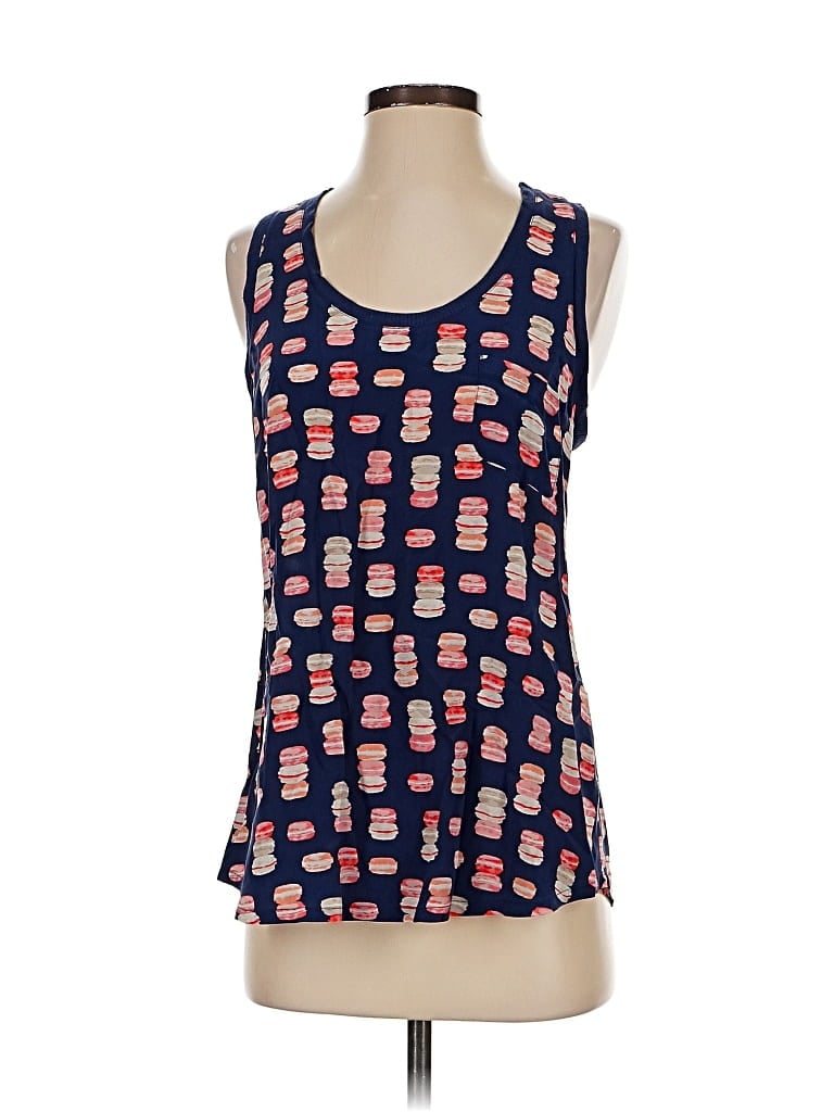 Pre-owned Joie Sleeveless Top Blue Scoop Neck Tops